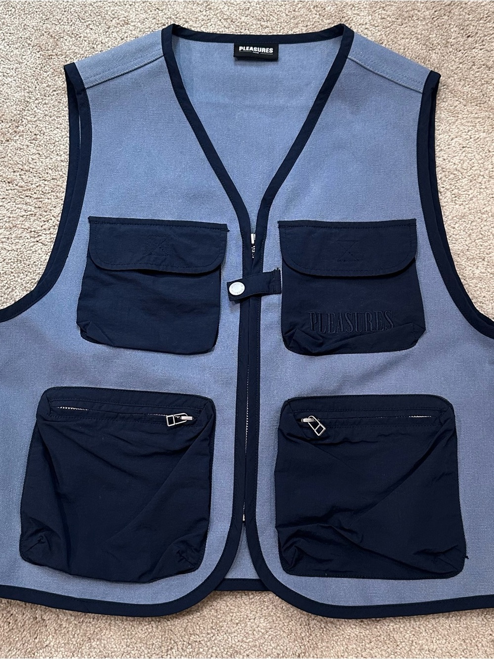 Pleasures Beagle Hunting Vest “Slate Blue”